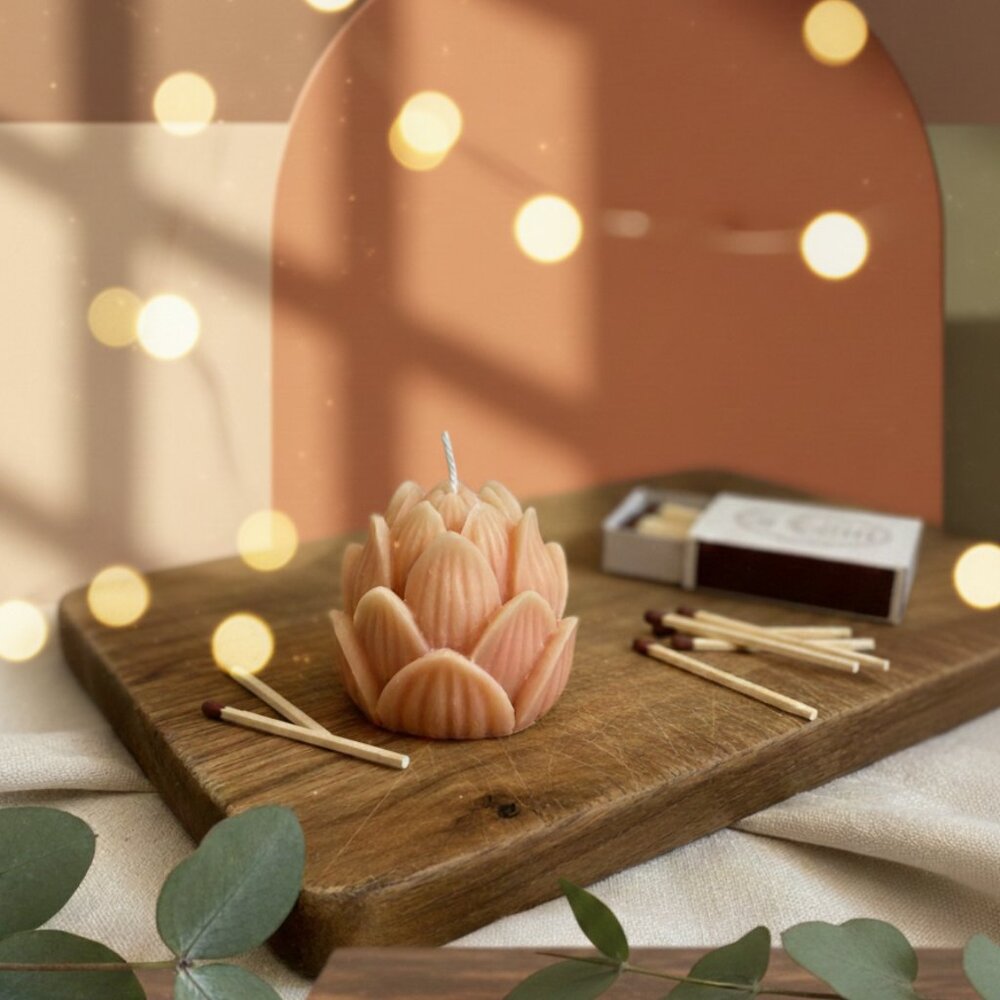 Mini Tulip Candle – Handmade Soy Wax Floral Candle